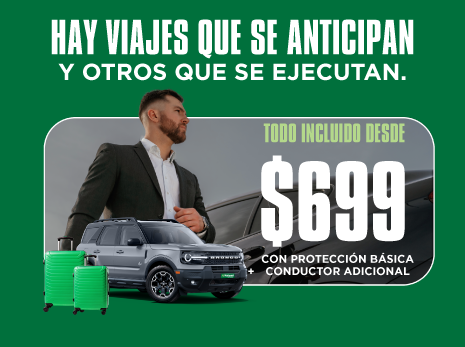Hay trayectos que se planean y otros simplemente se hacen renta con National Car Rental todo incluido desde 699 con proteccion basica y conductor adicional gratis